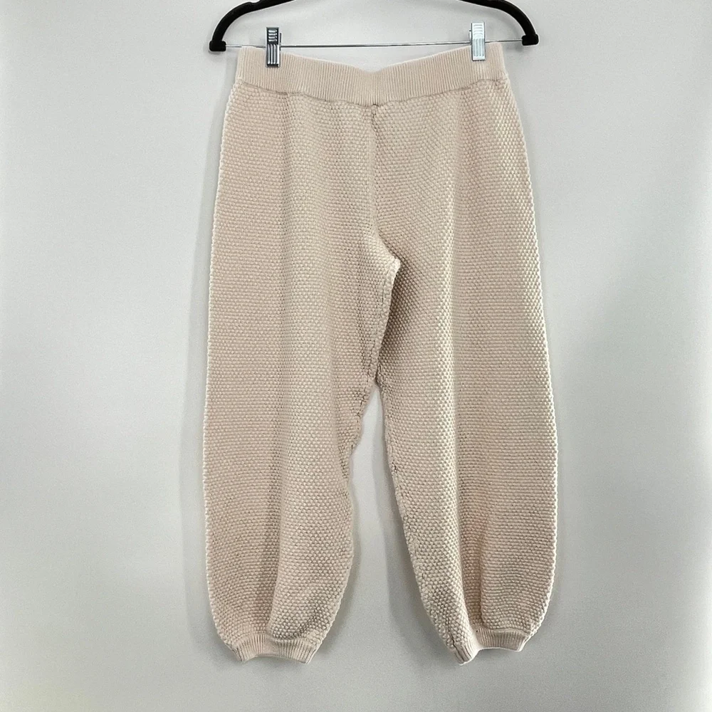 FP BEACH Women's Hailee Cream Cozy Textured Knit Mid-Rise Jogger Pants Size S/P